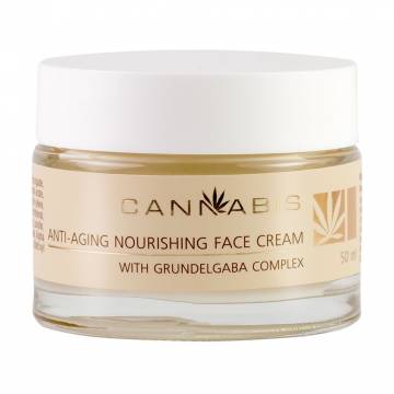 Антивозрастной питательный крем для лица Cannabis Anti-Aging Nourishing Face Cream с активным комплексом Grundelgaba, 50 мл Антивозрастной питательный крем для лица Cannabis Anti-Aging Nourishing Face Cream с активным комплексом Grundelgaba, 50 мл