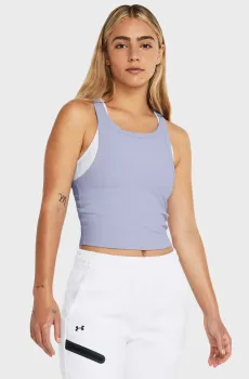 Женский сиреневый топ Meridian Rib Crop Tank Сиреневый M Under Armour 1384008-539