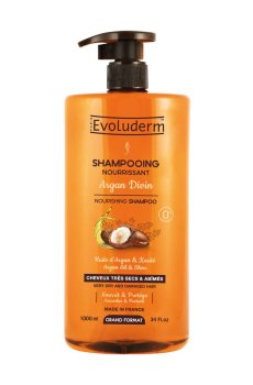 Шампунь Evoluderm Argan Oil Nourishing Shampoo для сухих и поврежденных волос, с аргановым маслом, 1 л