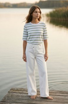 Бавовняна скатертина з мотивом лимонів - світло-зелений