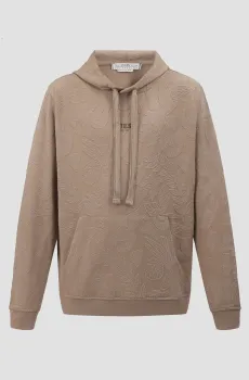 Мужское бежевое худи с узором Бежевый M Guess M5GQ15.KCS71;FJ8M