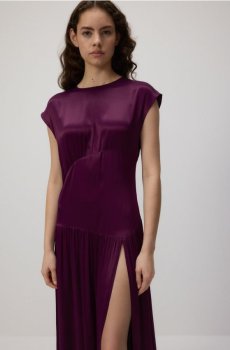 Reserved - Сукня з відкритою спиною - червоне дерево - 048DX-93X