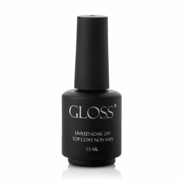 Топ для гель-лака Gloss Top Coat Non Wipe без липкого слоя, 15 мл Топ для гель-лака Gloss Top Coat Non Wipe без липкого слоя, 15 мл