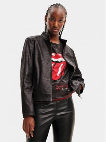 Desigual Куртка зі штучної шкіри 23WWEW02 Чорний Regular Fit Desigual Куртка зі штучної шкіри 23WWEW02 Чорний Regular Fit