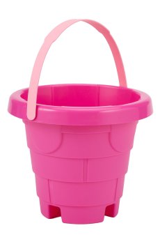 Детское ведро для песка Tigres Башня, розовое, 12*14 см, от 1 года, 1 л (39629)
