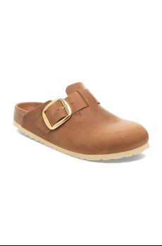 Кожаные шлепанцы Birkenstock Boston Big Buckle