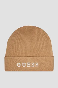 Женская бежевая шапка Бежевый L Guess AW9251.WOL01;CCR