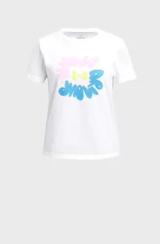 Детская белая футболка UA Bubble Wordmark SS Белый 10 Under Armour 1389765-100