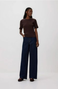 Reserved - Джемпер із текстурованого трикотажу - темно коричневий - 604IN-89X