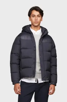 Мужской темно-синий пуховик MIX DOWN HOODED PUFFER JACKET Синий S Tommy Hilfiger MW0MW36569