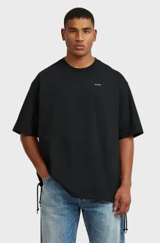 Мужская черная футболка Woven Черный M G-Star RAW D28697,E385