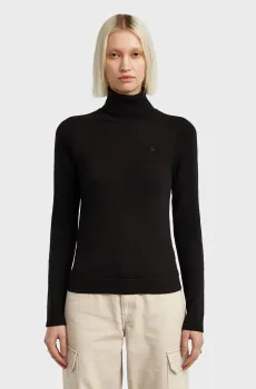 Женский черный шерстяной гольф Core Черный S G-Star RAW D27713,B692