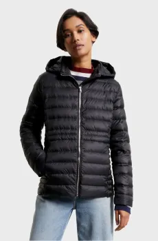 Женский черный пуховик FEMININE LW DOWN Черный XS Tommy Hilfiger WW0WW41140