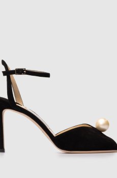 Черные замшевые босоножки Sacora