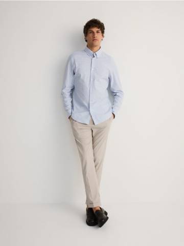 Reserved - Картата сорочка slim fit - світло-блакитний - 171EG-50P Reserved - Картата сорочка slim fit - світло-блакитний - 171EG-50P