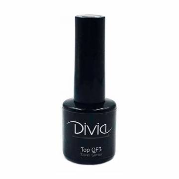 Топ для гель-лака Divia Top QF3, с глиттером, QF01 Silver Glitter, 8 мл(Di1060) Топ для гель-лака Divia Top QF3, с глиттером, QF01 Silver Glitter, 8 мл(Di1060)