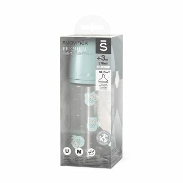 Детская бутылочка для кормления Suavinex Bonhomia физиологическая соска, средний поток, зеленая, от 3 месяцев, 270 мл (307835) Детская бутылочка для кормления Suavinex Bonhomia физиологическая соска, средний поток, зеленая, от 3 месяцев, 270 мл (307835)