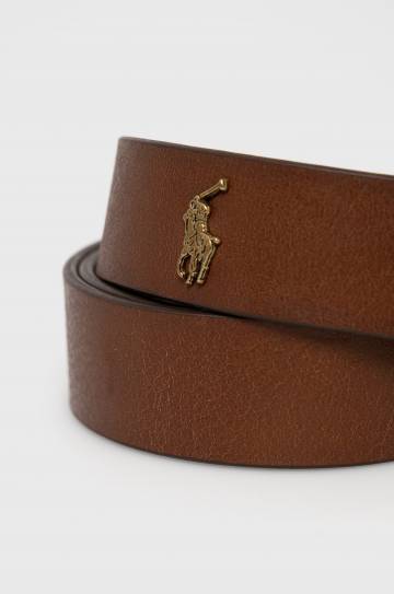 Кожаный ремень Polo Ralph Lauren мужской цвет коричневый Кожаный ремень Polo Ralph Lauren мужской цвет коричневый