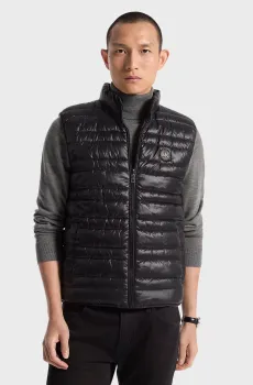 Мужской черный двусторонний жилет SUSTAINABLE REV LW VEST Черный S Michael Kors CT4201135P