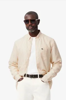 Мужская желтая рубашка Желтый 42 Lacoste CH6985IR7