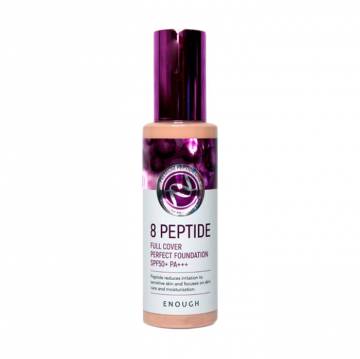 Тональная основа для лица Enough 8 Peptide Full Cover Perfect Foundation SPF 50+ PA+++ с пептидами, тон 23, 100 мл Тональная основа для лица Enough 8 Peptide Full Cover Perfect Foundation SPF 50+ PA+++ с пептидами, тон 23, 100 мл
