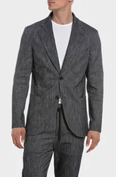 Мужской темно-синий блейзер Синий S Replay M8286 .000.52367