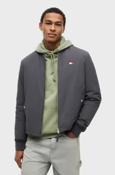 Мужской серый бомбер ENTRY Серый L Tommy Jeans DM0DM22845