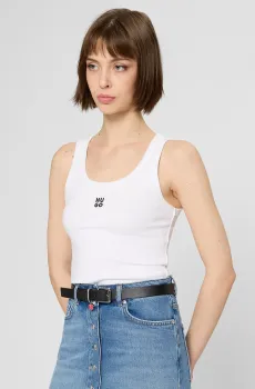 Женская белая майка Белый XS HUGO 50514489;100
