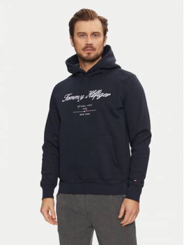 Tommy Hilfiger Світшот Script Logo MW0MW33631 Cиній Regular Fit Tommy Hilfiger Світшот Script Logo MW0MW33631 Cиній Regular Fit