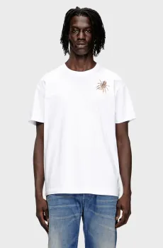 Мужская белая футболка T-NORM-SPIDER Белый XL Diesel A19662 0QIAM