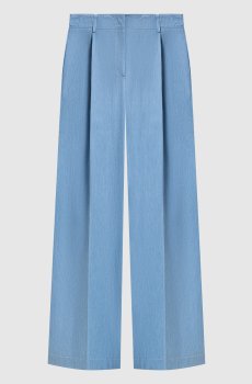 Голубые брюки с логотипом
