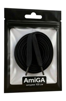 Шнурки AmiGA 100 см, черные