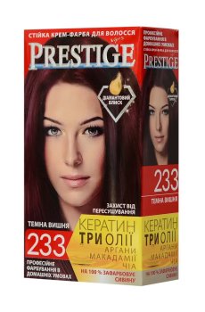 Стойкая крем-краска для волос Vips Prestige 233 Темная вишня, 100 мл