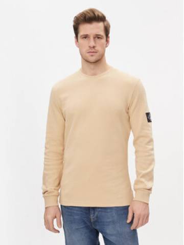 Calvin Klein Jeans Світшот Waffle Ls Tee J30J323485 Бежевий Regular Fit Calvin Klein Jeans Світшот Waffle Ls Tee J30J323485 Бежевий Regular Fit