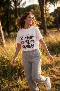 Футболка з принтом - білий