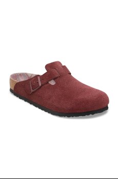 Замшевые шлепанцы Birkenstock Boston Varsity