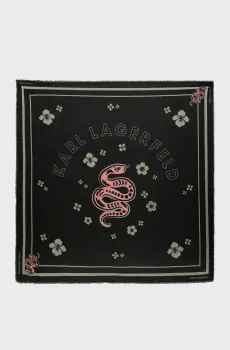 Женский черный платок K/LNY MODAL Черный ONESIZE Karl Lagerfeld A1W33154