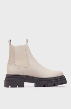 Женские бежевые челси COMBAT LEATHER LOW CHELSEA Бежевый 36 Tommy Hilfiger FW0FW08089