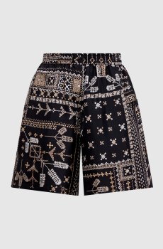 Черные шорты Tumble из шелка