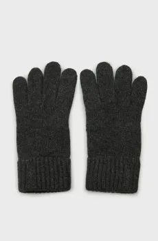 Женские темно-серые шерстяные перчатки WOOL KNITTED GLOVES Серый ONESIZE Gant 4930017