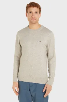 Мужской серый джемпер PIMA ORG CTN CASHMERE CREW NECK Серый M Tommy Hilfiger MW0MW28046