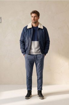 Джогери slim fit з додаванням віскози - темно-синій