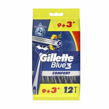 Одноразовые бритвы Gillette Blue 3 Comfort мужские, 12 шт Одноразовые бритвы Gillette Blue 3 Comfort мужские, 12 шт