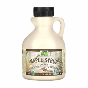 Кленовый сироп NOW foods Organic Maple Syrup класс A, темный цвет, 473 мл Кленовый сироп NOW foods Organic Maple Syrup класс A, темный цвет, 473 мл