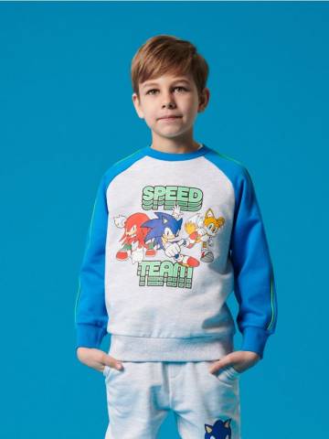 Світшот із принтом Sonic the Hedgehog - mid blue Світшот із принтом Sonic the Hedgehog - mid blue