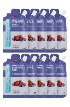 Ночная маска Eyenlip Spout Pouch Berry Elastic Sleeping Pack для сухой кожи лица, 10*25 г
