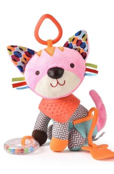 Мягкая игрушка-погремушка Shantou Jinxing Котик, с рождения, 25*30*9 см (L1541)