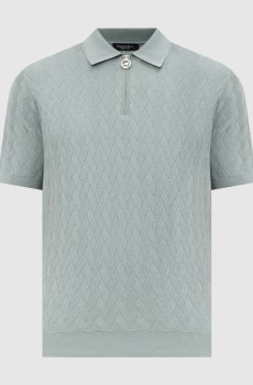 Зеленое поло с шелком