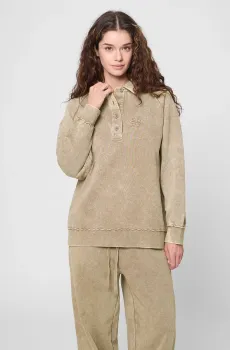 Женское бежевое поло Бежевый S PRPY PWSPPOLGOK0003