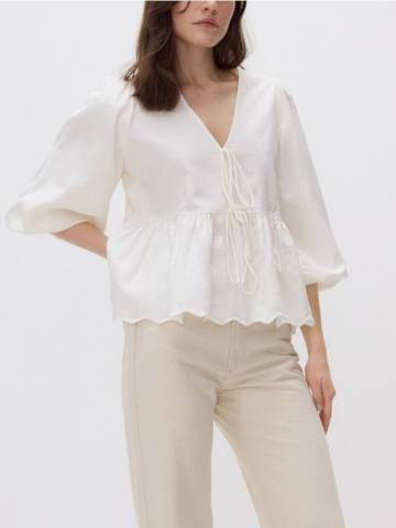Reserved - LADIES` BLOUSE - білий - 572FB-00X Reserved - LADIES` BLOUSE - білий - 572FB-00X